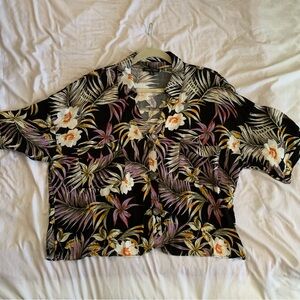 Moa Moa Hawaiian Print Blouse